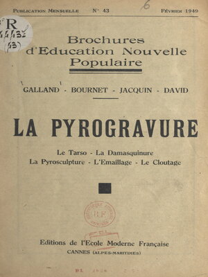 cover image of La pyrogravure